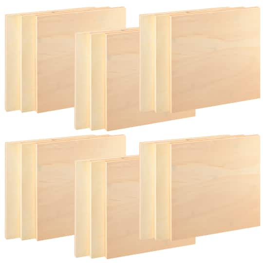 6 Packs: 3 ct. (18 total) 12" x 12" Cradled Wood Painting Panels by Artist's Loft™